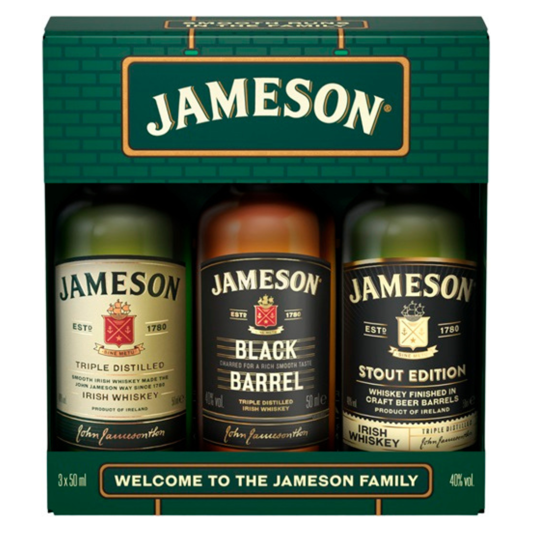 Jameson Family Miniature Pack (3x50ml) – Bourbon Brothers Australia Jameson Family Miniature Pack (3x50ml) – Bourbon Brothers Australia
