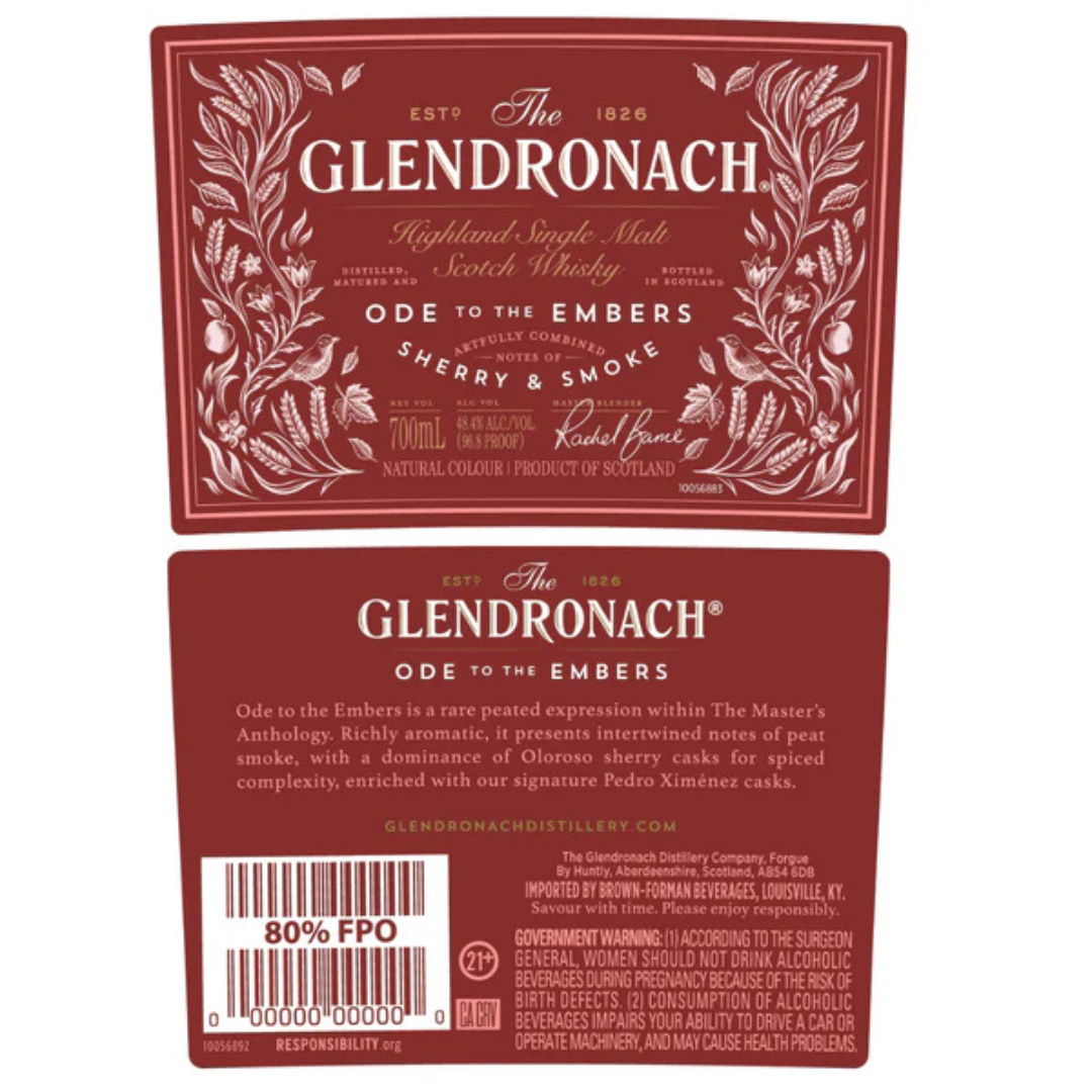 Glendronach Ode To The Embers Single Malt Scotch Whiskey - Bourbon Brothers Australia