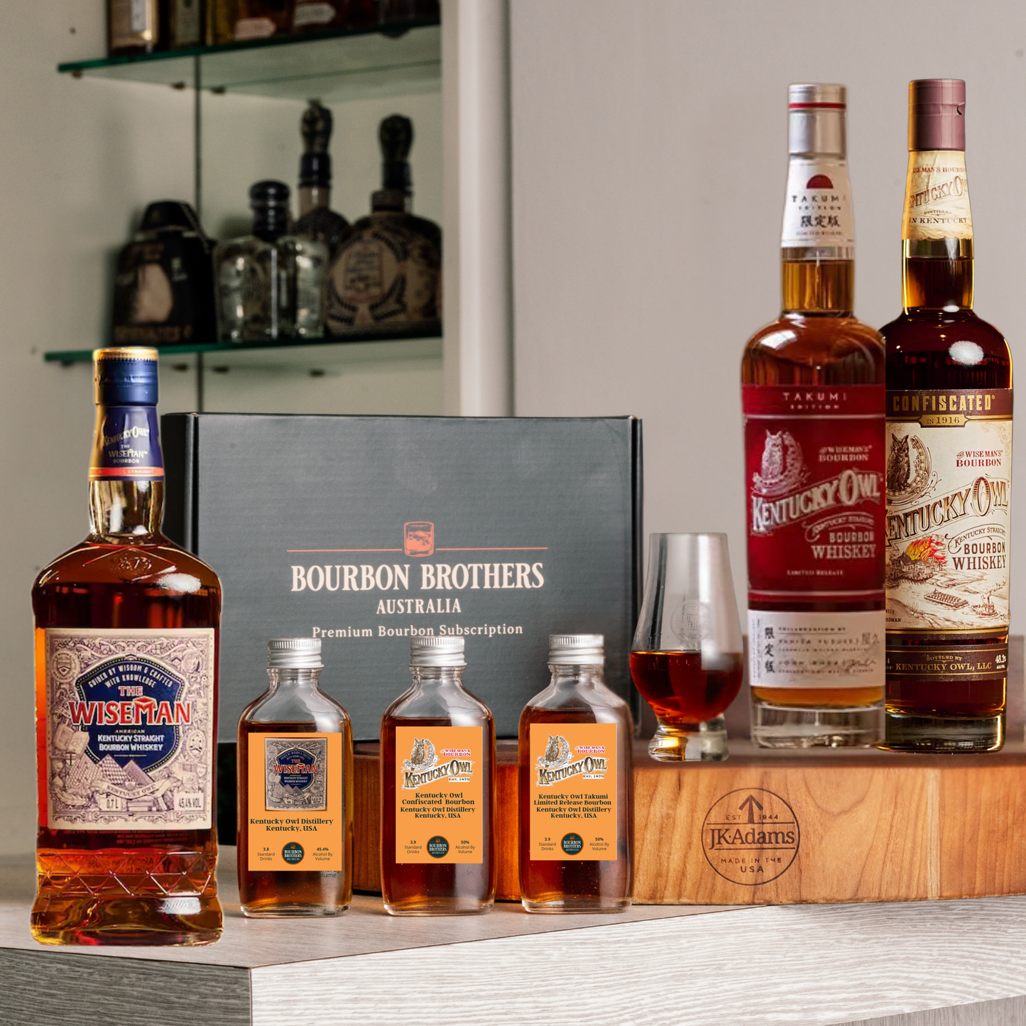 Whiskey Tasting Gift Box- Kentucky Owl Collection - Bourbon Brothers Australia