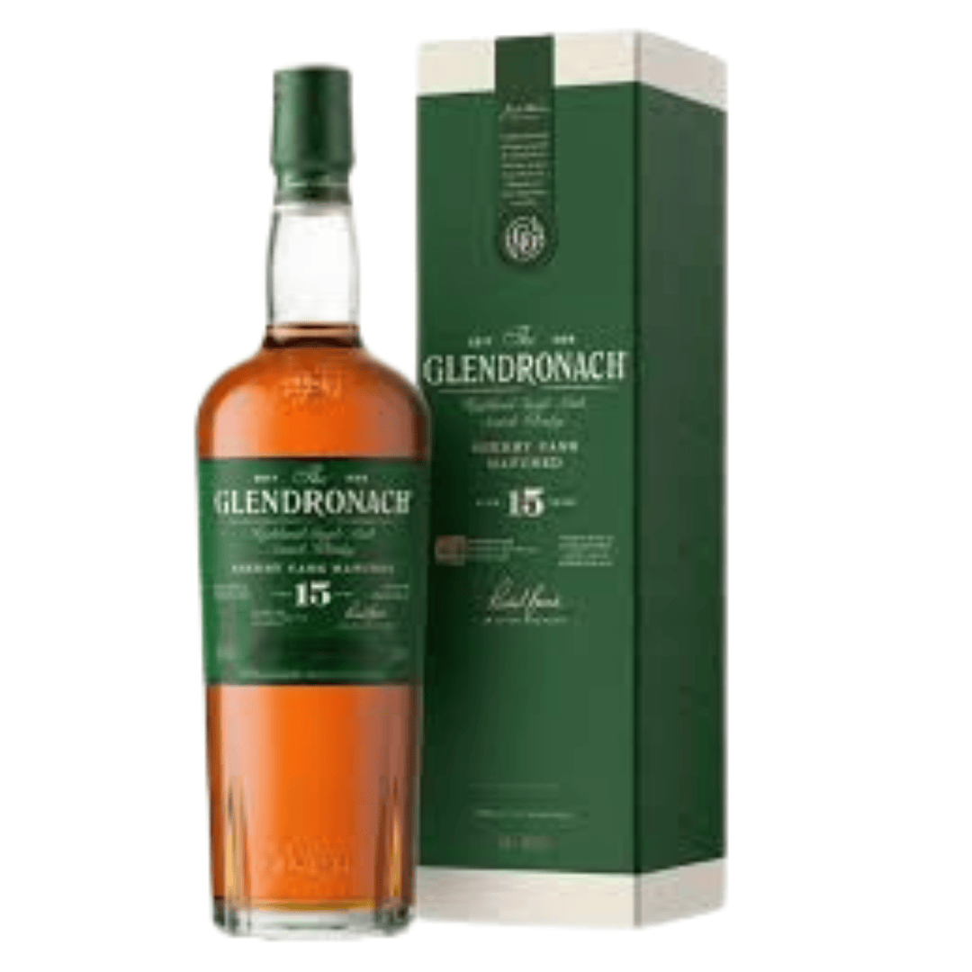 Glendronach 15 Year Old Revival Single Malt Scotch Whisky bottle and box