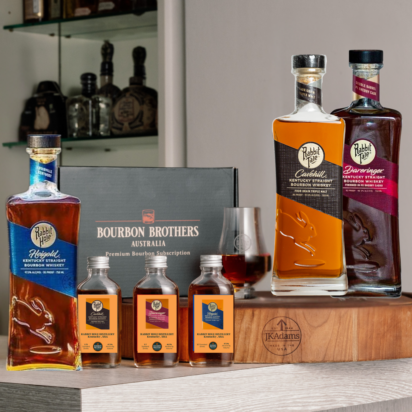 Whiskey Tasting Gift Box - Rabbit Tale Collection - Bourbon Brothers Australia