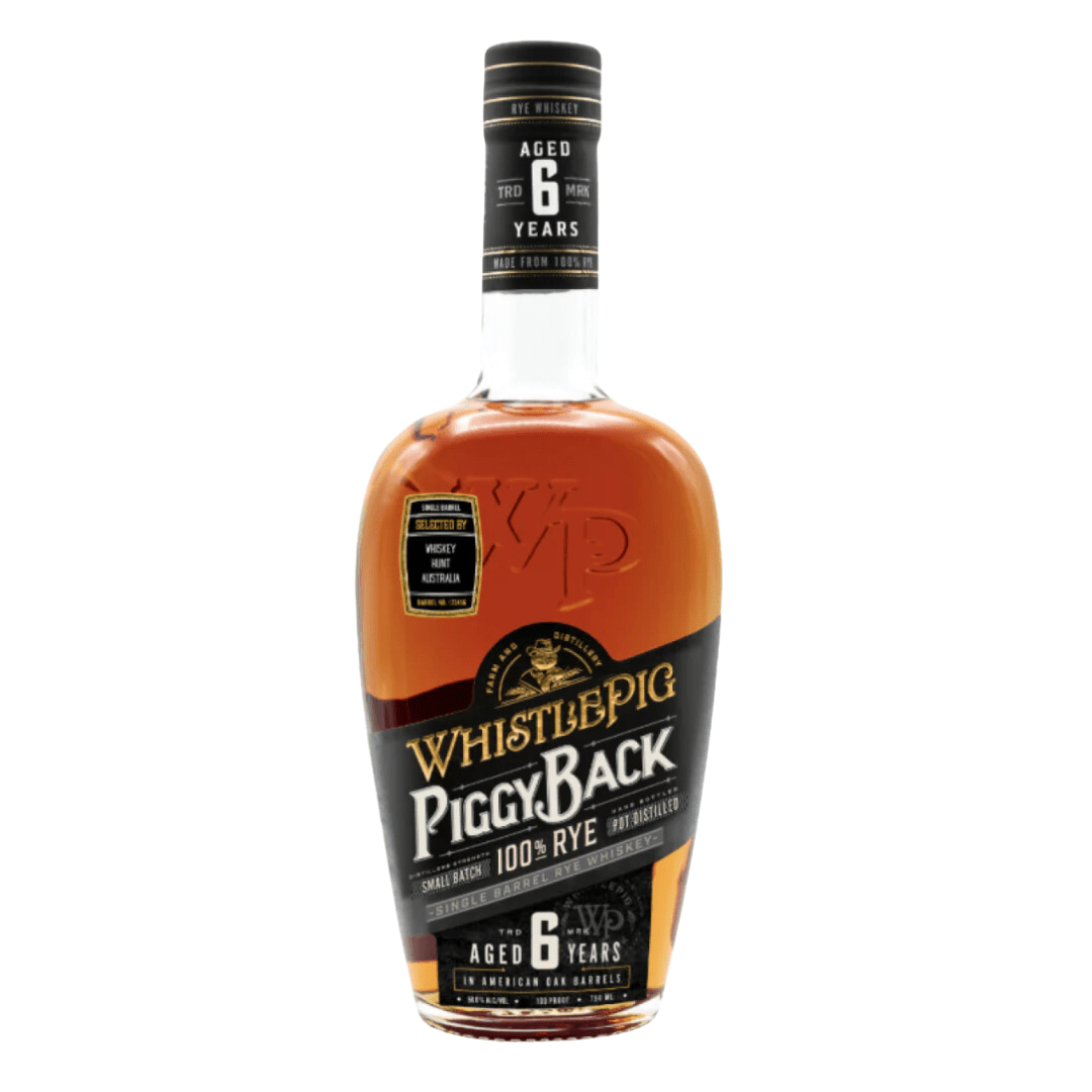 WhistlePig PiggyBack Single Barrel 6 Year Old Pot Still Rye Whiskey - By Whiskey Hunt Australia - Bourbon Brothers Australia
