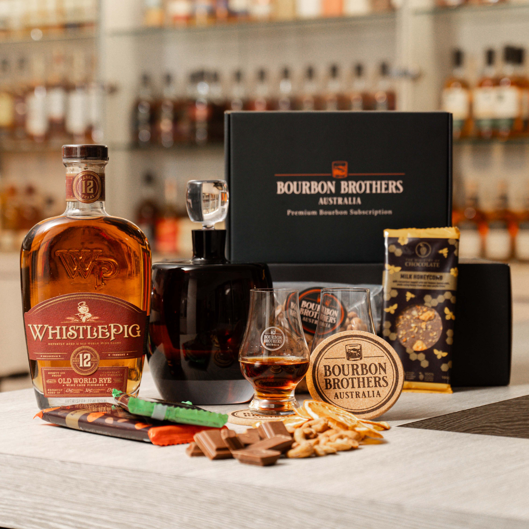 Whiskey and Chocolate Gift Box with Whistle Pig 12 Year Old Rye Whiskey - Bourbon Brothers Australia