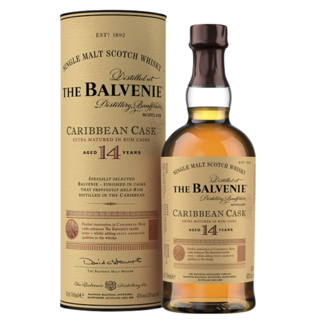 The Balvenie 14 Caribbean Cask Single Malt Scotch Whiskey - Bourbon Brothers Australia