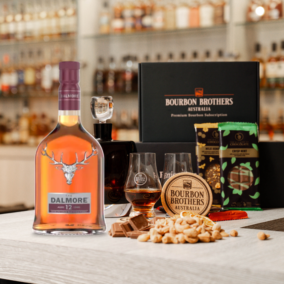 Whiskey and Chocolate Gift Box with Dalmore 12 Year Old Single Malt Scotch Whisky - Bourbon Brothers Australia