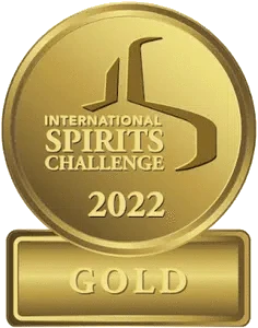A gold medal with the words "International Spirits Challenge Gold 2022" written on it.