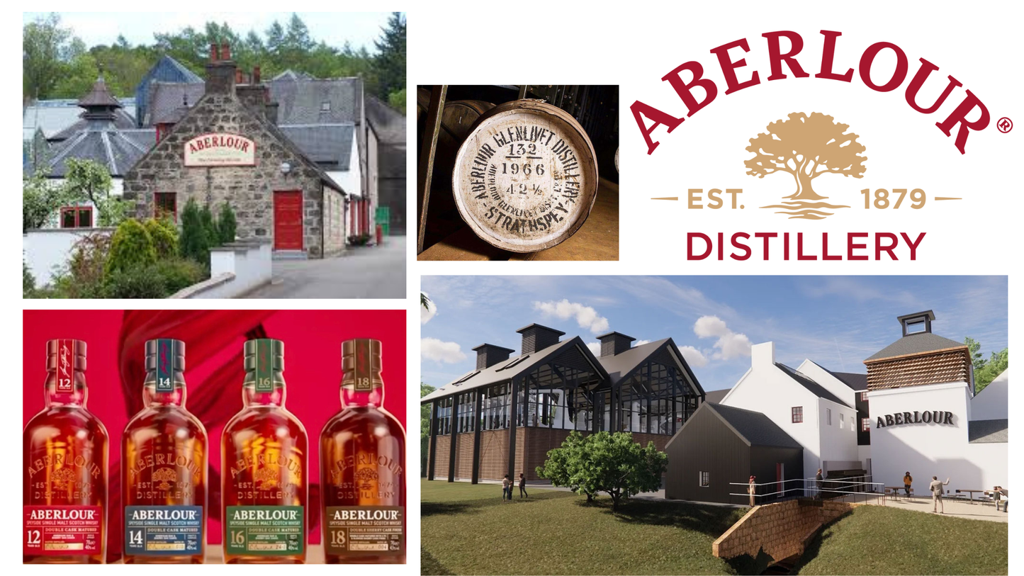 Aberlour Distillery Speyside single malt whisky collection including A'bunadh, 12 Double Cask, 16 and 18 Year Old bottles