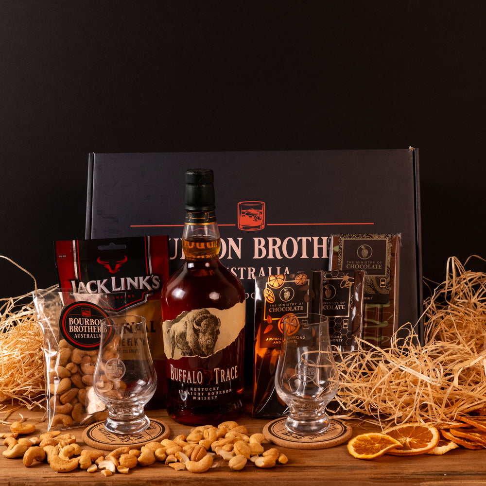 Delexe Gift Hamper with Buffalo Trace Kentucky Straight Bourbon - Bourbon Brothers Australia