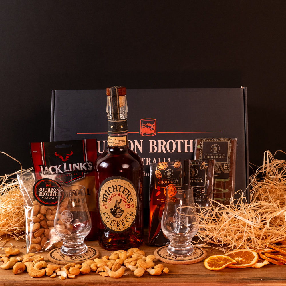 
                      
                        Deluxe Gift Hamper with  Michters US1 Kentucky Straight Bourbon - Bourbon Brothers Australia
                      
                    