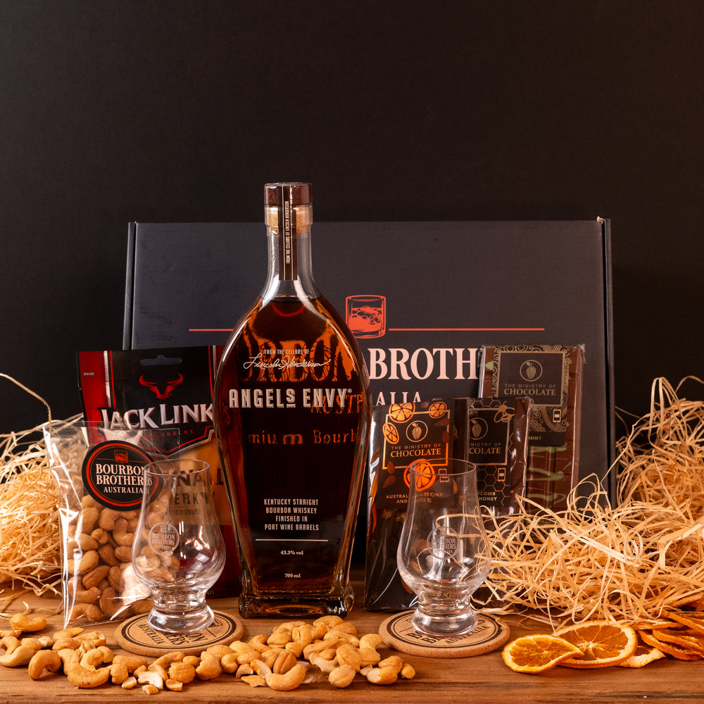 Deluxe Gift Hamper with Angel Envy Kentucky Straight Bourbon - Bourbon Brothers Australia