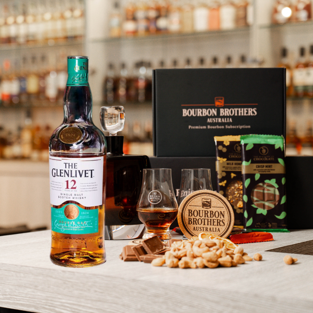 Whiskey Gift Hamper featuring The Glenlivet 12 Year Old Single Malt Scotch Whiskey - Bourbon Brothers Australia