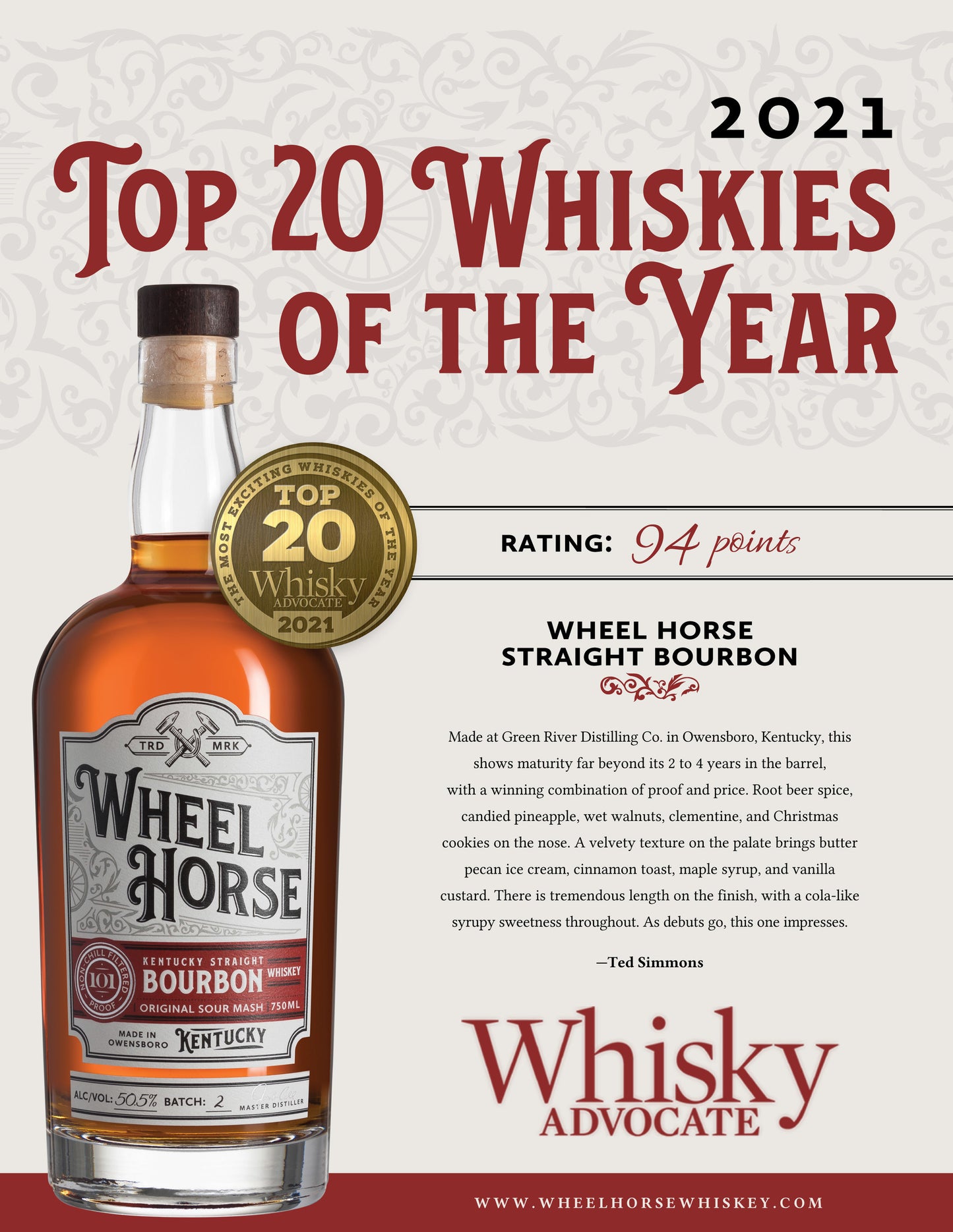 Wheel Horse Kentucky Straight Bourbon - Bourbon Brothers Australia